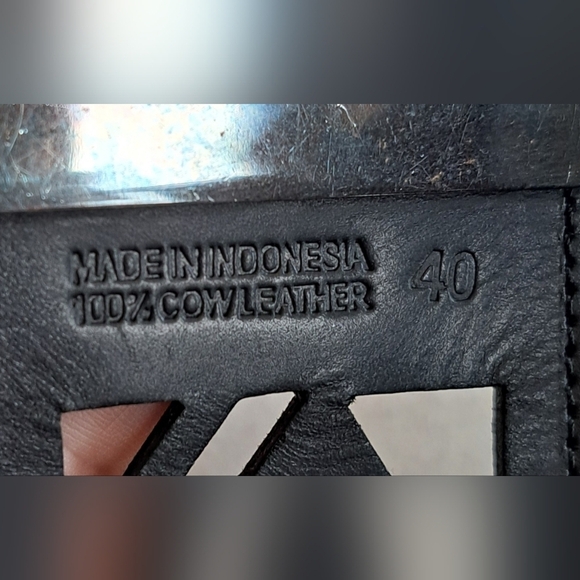 EUC Sass & Bide Black Suede Business Casual Everyday Goth Moto Indie Belt SZ 40 - Picture 5 of 5